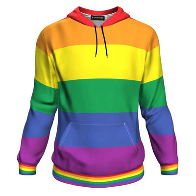 

Rainbow Stripe Womens Sweatshirts Full Sleeve Pullover Sudaderas de mujer