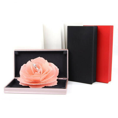 

Folding Rotating Rose Ring Box Birthday Valentine&39s Day Jewelry Display BoxesNOT INCLUDE RING