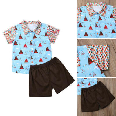 

US Stock Baby Boy Kids Wedding Formal Suit Gentleman TopsShorts Outfits Clothes