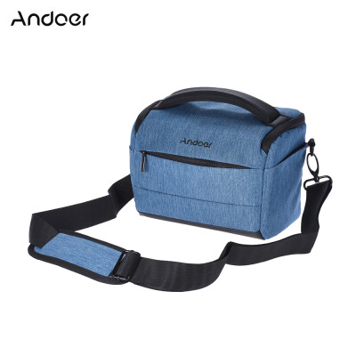 

Andoer Cuboid-shaped DSLR Camera Shoulder Bag Portable Fashion Polyester Camera Case for 1 Camera 2 Lenses&Small Accessories f