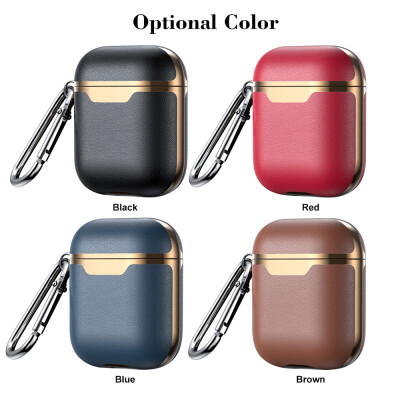 

Leather Case For Airpods Wireless Earphone Cover Cases for Air Pods Headphone Box Protective Case with Climbing Hook