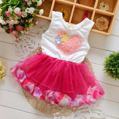 

Toddler Kids Baby Girl Princess Flower Lace Tulle Tutu Party Dress Clothes