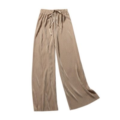 

New Women Pants High Waist Casual Summer Slacks Pants Women ice silk nine-cent Trousers Female Slacks