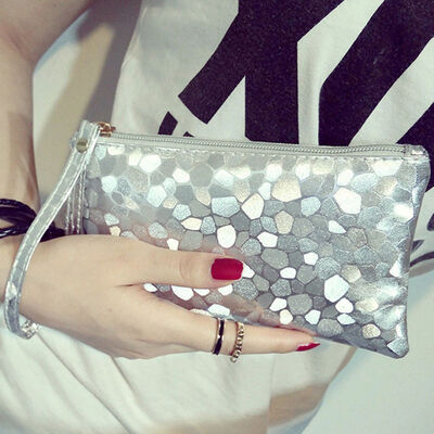 

2019 New Style Hot Womens Fashion Glitter Sequins Evening Party Clutch Bag Wallet Purse Casual Zipper