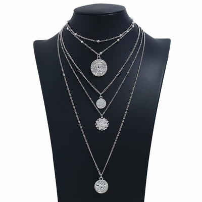 

Multi Layer Shell Pendant Necklace For Women Gold Chain Necklace Crystal Choker Necklaces Summer Bohemian Best Friend Jewelry