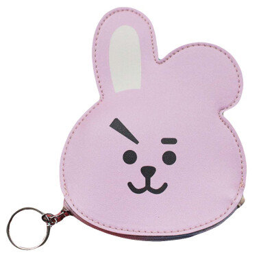 

BTS Bangtan Boys Cute Cartoon PU Keychain Mini Wallet Key Ring