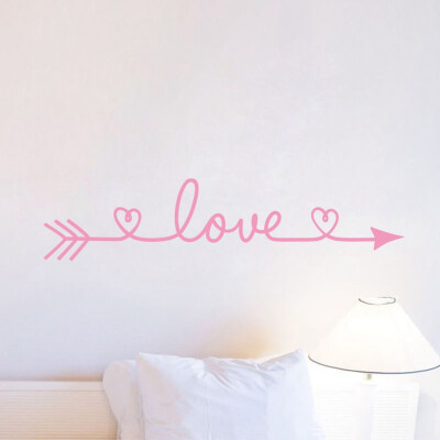 

New Fashion Love Arrow Vinyl Art Wall Decal Wall Stickers Bedroom Home Decor High Quality