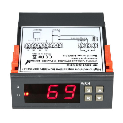 

10A 12V Mini Digital Air Humidity Control Controller Measuring Range 1 99 with Sensor