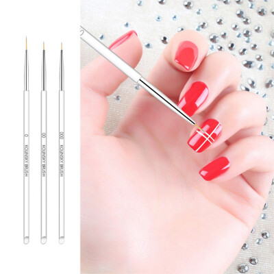 

Toponeto Nail painting pen transparent crystal bar three pull pen double head 2 pen set