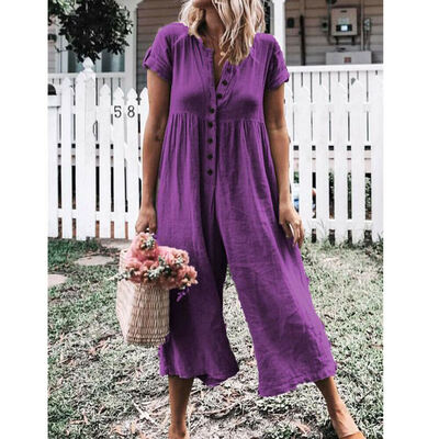 

Womens Ladies Sleeveless Jumpsuit Playsuit Casual Loose Rompers Trousers