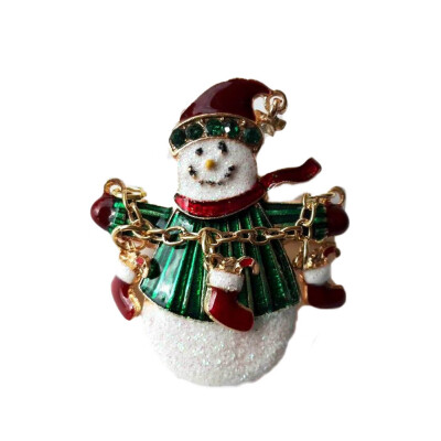 

Drip Glaze Enamel Brooch Snowman Brooch Jewelry Diamond Brooch Christmas Gifts