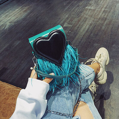 

Fairy Small Bag New Korean Version Of Love Small Square Bag Chain Feathers Wild Shoulder Bills