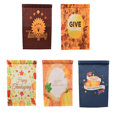 

Tailored 5 Pcs Happy Thanksgiving Garden Flags House Decor Mini Yard Banner 12 x 18