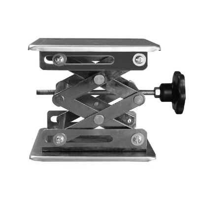 

Stainless Steel Mini Stable Lab Stand Manual Lift Riser Lifter Laboratory Lifting Platform