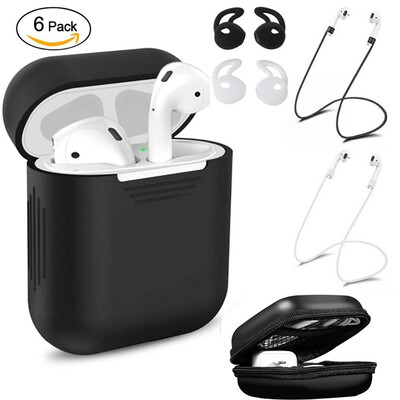 

For Apple Airpods Earphone Case strap Soft Silicone headphone Case Earphone accessories Protective wireless bluetooth Cover