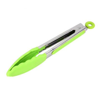 

Greensen Stainless Steel Silica Gel Kitchen Tongs BBQ Tongs Utility TongHeat Resistant Lock Clip