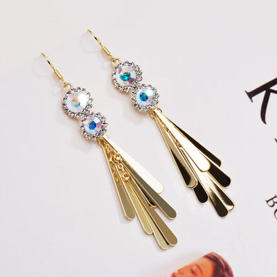 

Fringe Ms temperament long simple earrings