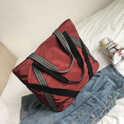 

Spring&summer on the new big bag female 2019 new wave Korean version of the fashion casual large capacity wild hit color shoulder bag