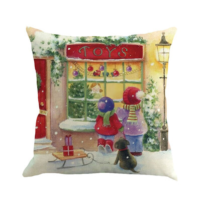 

Siaonvr Christmas Pillow Cover Pillowcases Decorative Sofa Cushion Cover 45x45cm