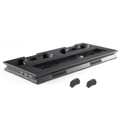 

For PS4 Slim Vertical Stand Dual Cooling Fan Dual Controller Charging Ports