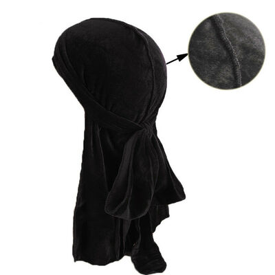 

Unisex Men Lady Velvet Silk Breathable Bandana Hat Turban Cap Doo Durag Headwear