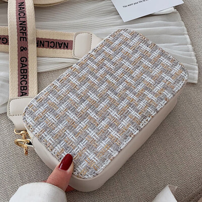 

Small bag women 2019 new tide Korean version of woolen cloth summer broadband bag shoulder slung small square bag tide