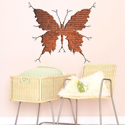 

〖Follure〗Removable Art Mural 3D butterfly burst wall Home Living Room Decor Wall Sticker