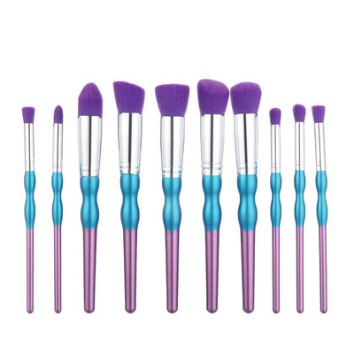 

〖Follure〗10 pcsWooden Foundation Cosmetic Eyebrow Eyeshadow Brush Makeup Brush Sets Tool