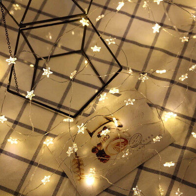 

Gobestart LED Light Wrought Star Light Fairy Fairy Hang Wedding Bedroom Patio Decoration