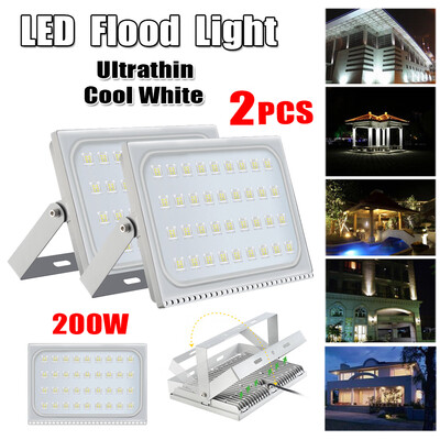 

2Pack 200W LED Flood Light Cool White Waterproof IP65 Outdoor Landscape Security