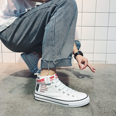 

High-top canvas shoes Mens summer breathable Korean version of personality trendy shoes new style spiritual young man Gao Bang sn
