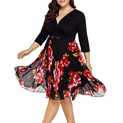 

Spling Printing Half Sleeve Dress