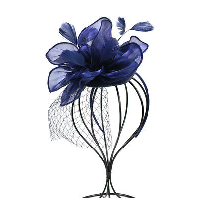 

Ladies Feather Satin Net Hat Headband Fascinator Wedding Day Race Royal Ascot