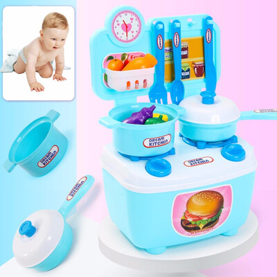 

Children Gift Play Kitchen Set Kids Pretend Toy Cooking Food Toys Educational