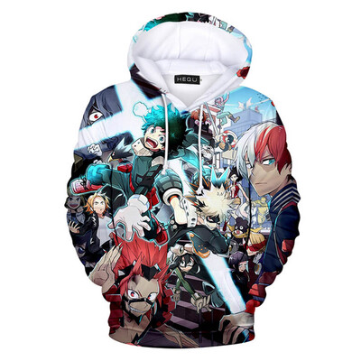 

Herqw61 Mens 3D My Hero Academia Anime Print Hoodie Izuku Midoriya Cosplay Costume Sweatshirt