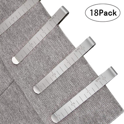 

〖Follure〗Sewing Clips Stainless Steel Hemming Clips Measurement Ruler Quilting Supplies