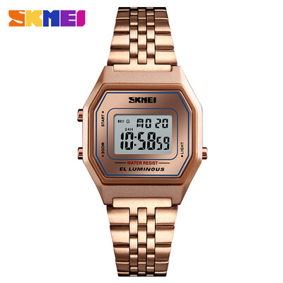 

SKMEI 1345 Men Fashion Casual Sports Wristwatch Analog Digital Watch 3ATM Water Resistant Stainless Steel Strap Backlight Multifun