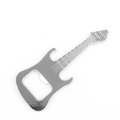 

Guitar Keychain Gadget Bottle Opener Keychain Zinc Alloy Music Instrument Souvenirs