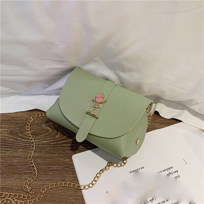 

Tailored Women Solid Color Flower Shoulder Bag Out Small Bag Sweet Fashion Diagonal Bag