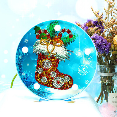 

Tailored DIY Diamond Painting LED Lamp Full Diamond Christmas Style Lamp Home Decoration