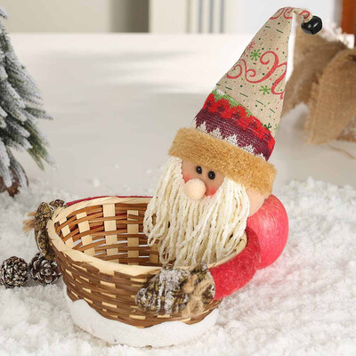 

Toponeto Merry Christmas Candy Storage Basket Decoration Santa Claus Storage Basket