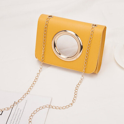 

Tailored Fashion Lady Shoulders Chain Backpack Cover Transparent Package Messenger Bag