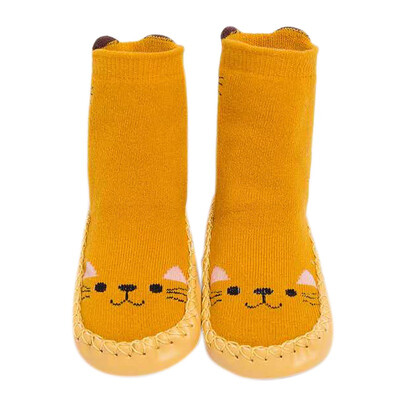 

Toddler Indoor Sock Shoes Newborn Baby Winter Thick Cotton Baby Girl Sock With Rubber Soles Anti Slip Infant Cartoon Sock