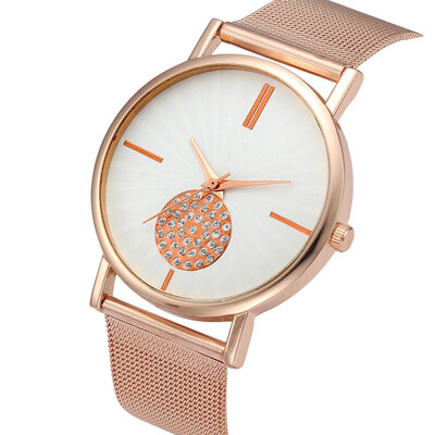 

Womens Watches Top Brand Luxury Fashion Women Crystal Stainless Steel Analog Quartz Wrist Watch Bracelet montre femme gift &Ff