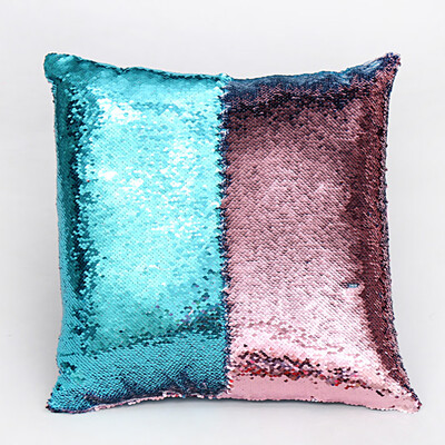 

Siaonvr DIY Two Tone Glitter Sequins Throw Pillows Decorative Cushion Covers
