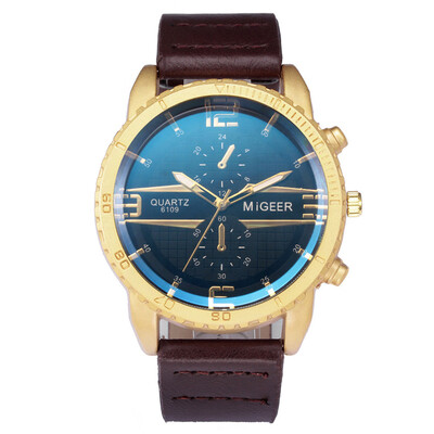 

Gobestart MIGEER High-End Fashion Mens Stainless Steel Watch Analog Alloy Quartz Watch