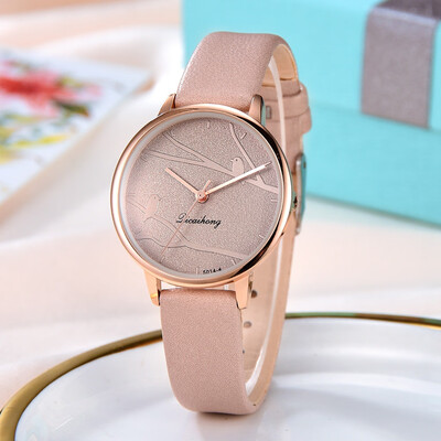 

RM Licaihong Fashion Simple Watch Branch Bird Dial Belt Quartz Watch Female Watch