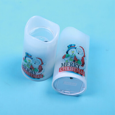 

〖Follure〗LED Christmas Old man Snowflakes Socks Creative Candle Projection Lamp