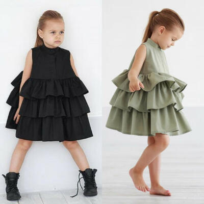 

Toddler Kids Baby Party Princess Ruffle Tutu Princess Formal Dress Girls Clothes