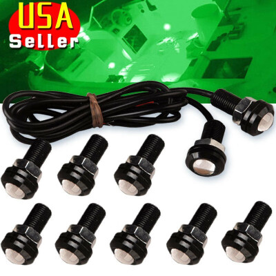 

10pcs Green 18mm LED Eagle Eye Light Daytime Running DRL Tail Backup Light DC12V